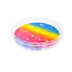 Piscine gonflable ronde à 3 anneaux arc-en-ciel pour enfants Pool Central - 61,5