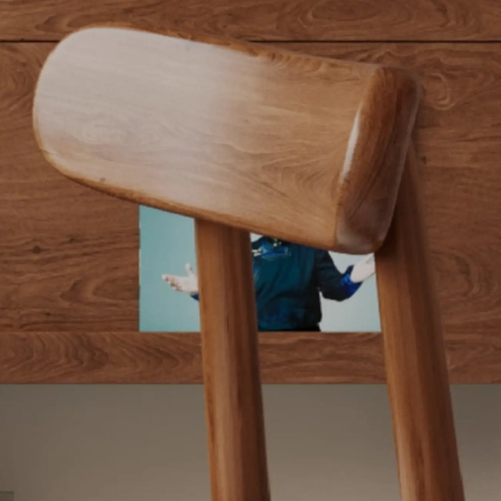 Chaise de salle à manger moderne en cuir sans accoudoirs et dossier bas