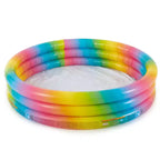 Piscine gonflable d'extérieur circulaire Intex 58449EP Rainbow Ombre 3 anneaux pour enfants de 2 ans et plus