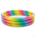 Piscine gonflable d'extérieur circulaire Intex 58449EP Rainbow Ombre 3 anneaux pour enfants de 2 ans et plus