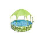 Piscine ronde hors-sol H2OGO! Splash-in-Shade pour enfants avec pare-soleil, Verte