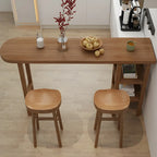Tables de bar modernes en bois brun avec rangements pour salle à manger