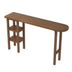 Tables de bar modernes en bois brun avec rangements pour salle à manger