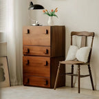 Commodes et chiffonniers minimalistes en bois brun avec tiroirs