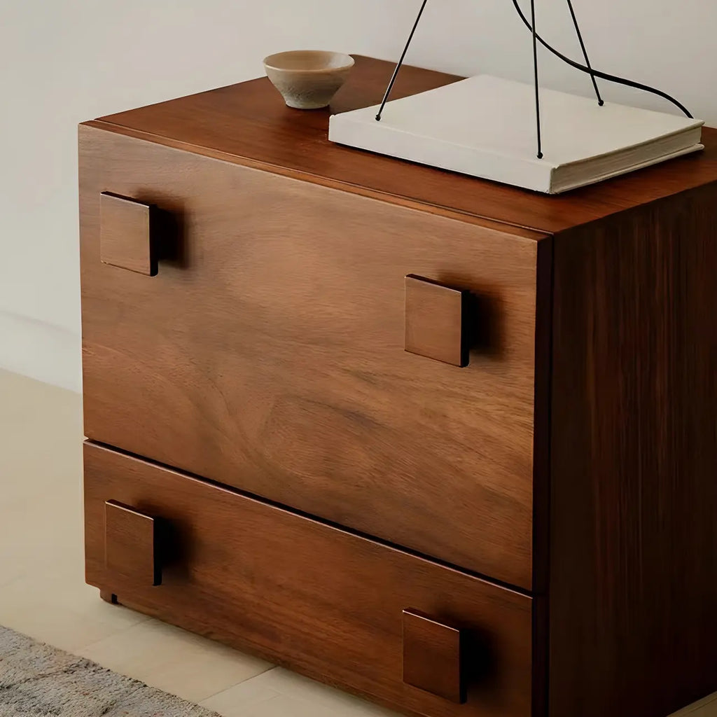 Commodes et chiffonniers minimalistes en bois brun avec tiroirs