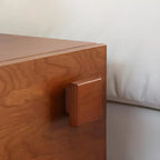 Commodes et chiffonniers minimalistes en bois brun avec tiroirs
