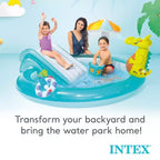 Piscine pour enfants gonflable Intex 57165EP Gator avec toboggan et aire de jeux aquatique