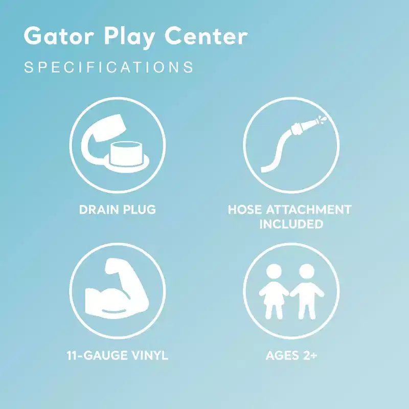 Piscine pour enfants gonflable Intex 57165EP Gator avec toboggan et aire de jeux aquatique