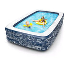 Galvanox Above Ground Inflatable Kiddie Pool Large Size Blow Up Swimming Pools Play Center Kids Children Family Outdoor Garden Backyard 120x72x22