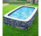 Galvanox Piscine gonflable hors sol pour enfants Grande taille Piscines gonflables Centre de jeux Enfants Famille Extérieur Jardin Arrière-cour 120x72x22