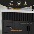 Ensemble meuble-lavabo Wavy Line 30/36/48 avec lavabo et robinet