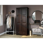 Palace Imports Armoire flexible 100 % bois massif avec poignées en métal ou en bois