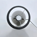 Lampe de table tactile LED élégante en tissu noir pour chambre à coucher