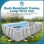 Piscine rectangulaire hors-sol à cadre en acier JLeisure 17776 de 18 x 10 pieds