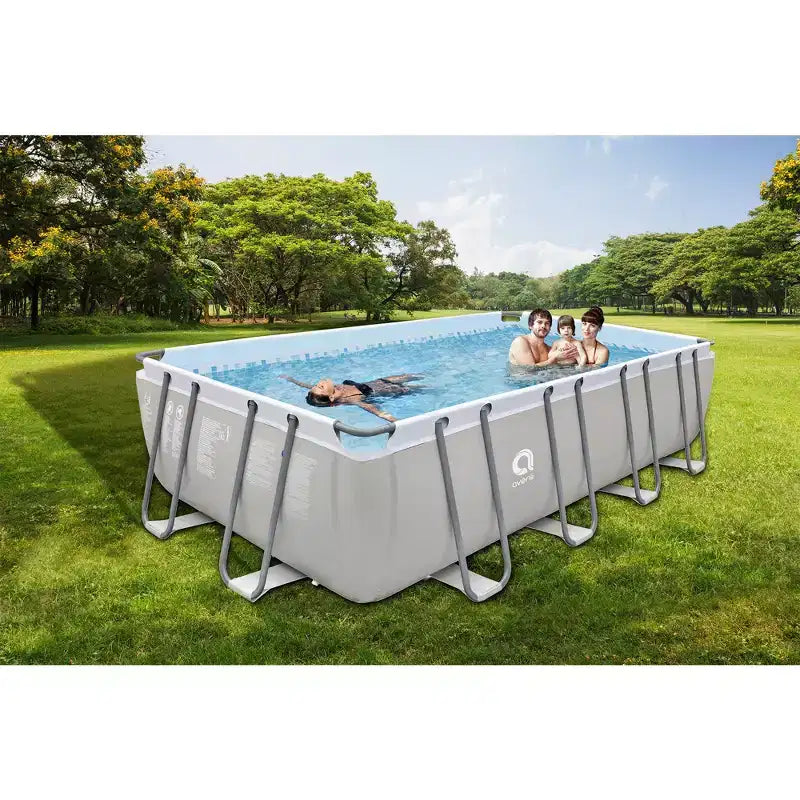 Piscine rectangulaire hors-sol à cadre en acier JLeisure 17776 de 18 x 10 pieds
