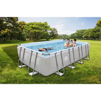 Piscine rectangulaire hors-sol à cadre en acier JLeisure 17776 de 18 x 10 pieds