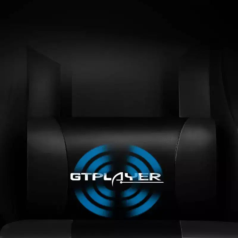 Sedia da Gaming con Poggiapiedi e Cuscino Massaggiante Lombare Ergonomico in Pelle PU - GTRACING