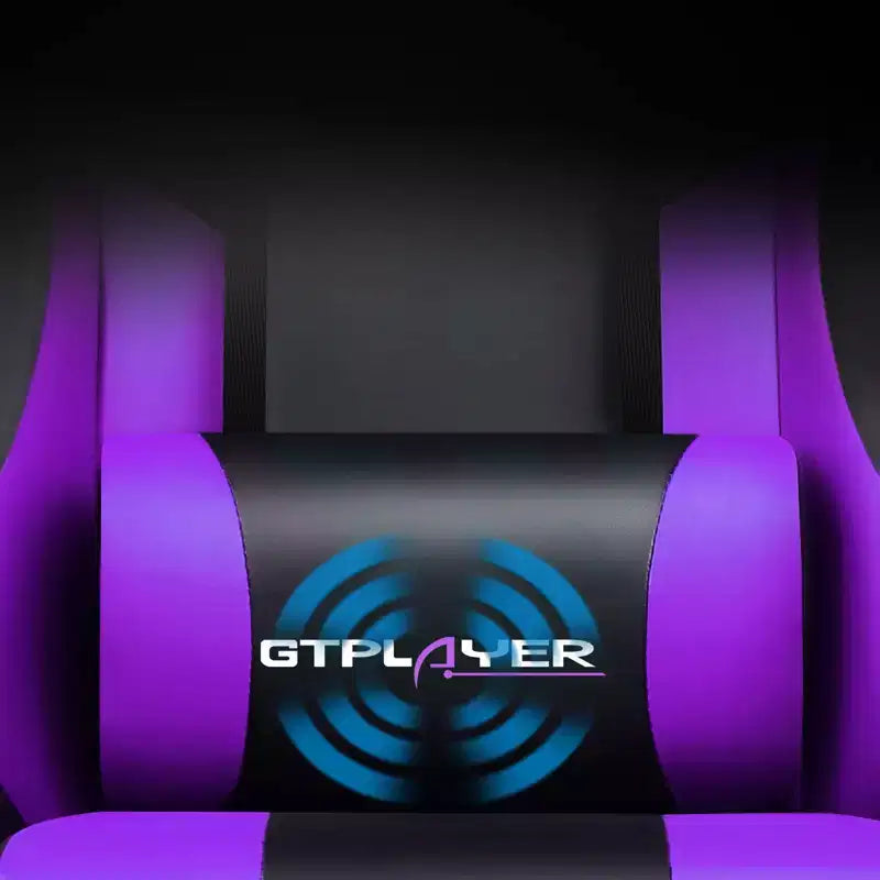 Sedia da Gaming con Poggiapiedi e Cuscino Massaggiante Lombare Ergonomico in Pelle PU - GTRACING