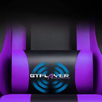 Sedia da Gaming con Poggiapiedi e Cuscino Massaggiante Lombare Ergonomico in Pelle PU - GTRACING