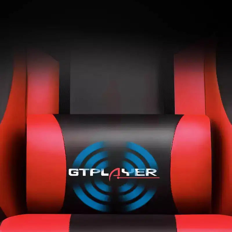 Sedia da Gaming con Poggiapiedi e Cuscino Massaggiante Lombare Ergonomico in Pelle PU - GTRACING