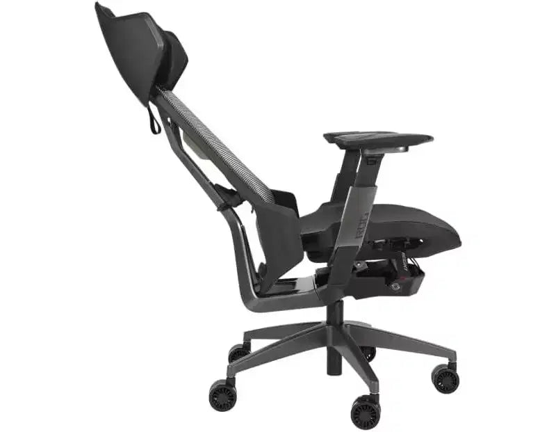 Chaise de jeu ergonomique ASUS ROG Destrier, esthétique cyborg futuriste, réglages polyvalents du siège, mode de support de bras pour le jeu mobile, panneau acoustique