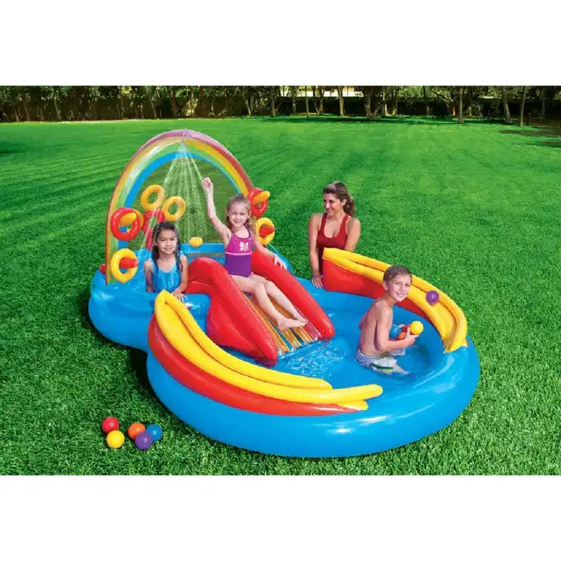 Piscine gonflable pour enfants Le Centre de jeu Anneau Arc-en-Ciel
