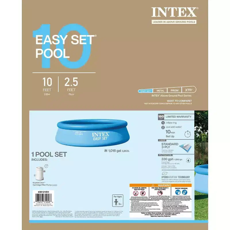 Piscine Intex Easy Set 305 x 76 cm avec pompe de filtration 1,2 m³/h