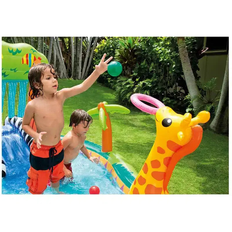 Piscine gonflable Intex Jungle Play Center avec pulvérisateur