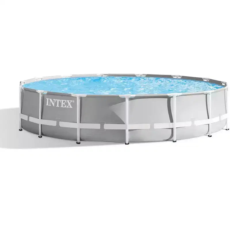 Piscine Intex Prism Frame 4,57 m x 1,07 m avec pompe de filtration, échelle, tapis de sol et bâche de protection