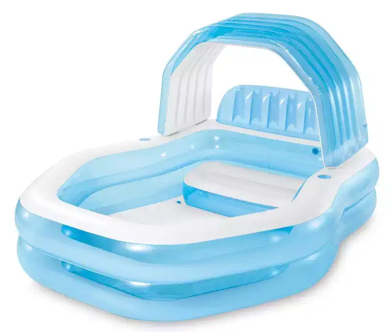Intex 57186EP Swim Center Sun Shade Family Inflatable Pool 90 X 75 X 53
