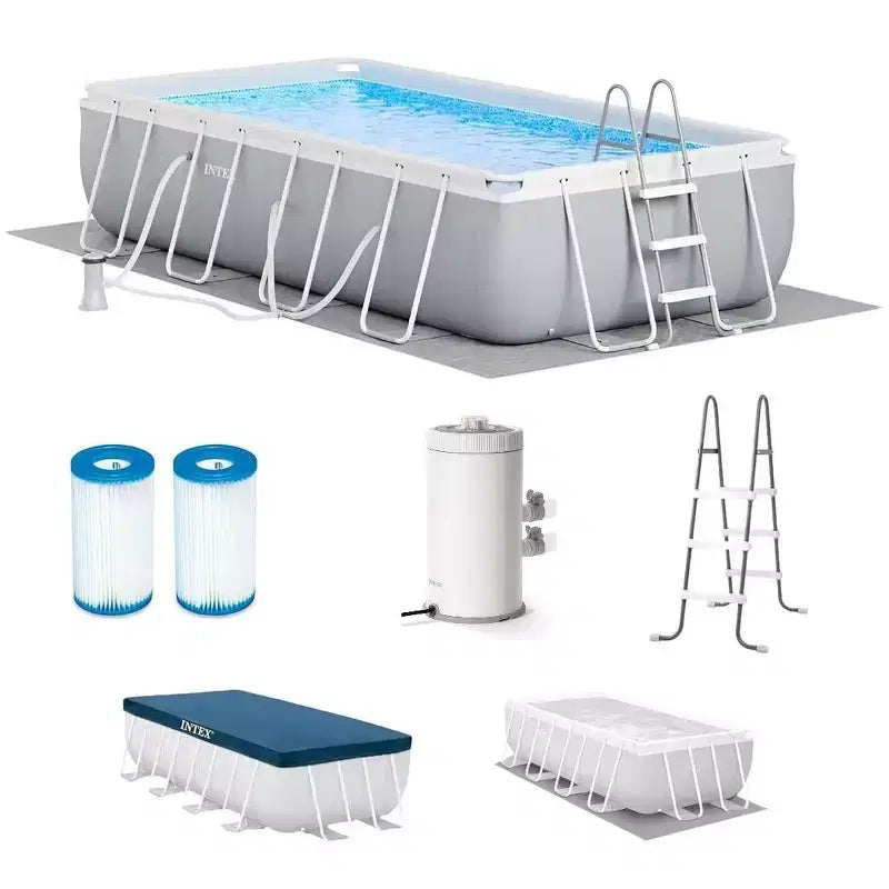 Intex 16ft X 8ft X 42in Prism Frame Rectangular Pool Set with Filter Pump