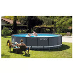 Piscine Intex Ultra XTR Ronde 4,88 m x 1,22 m avec Épurateur à Sable, Échelle, Tapis de Sol et Bâche de Protection