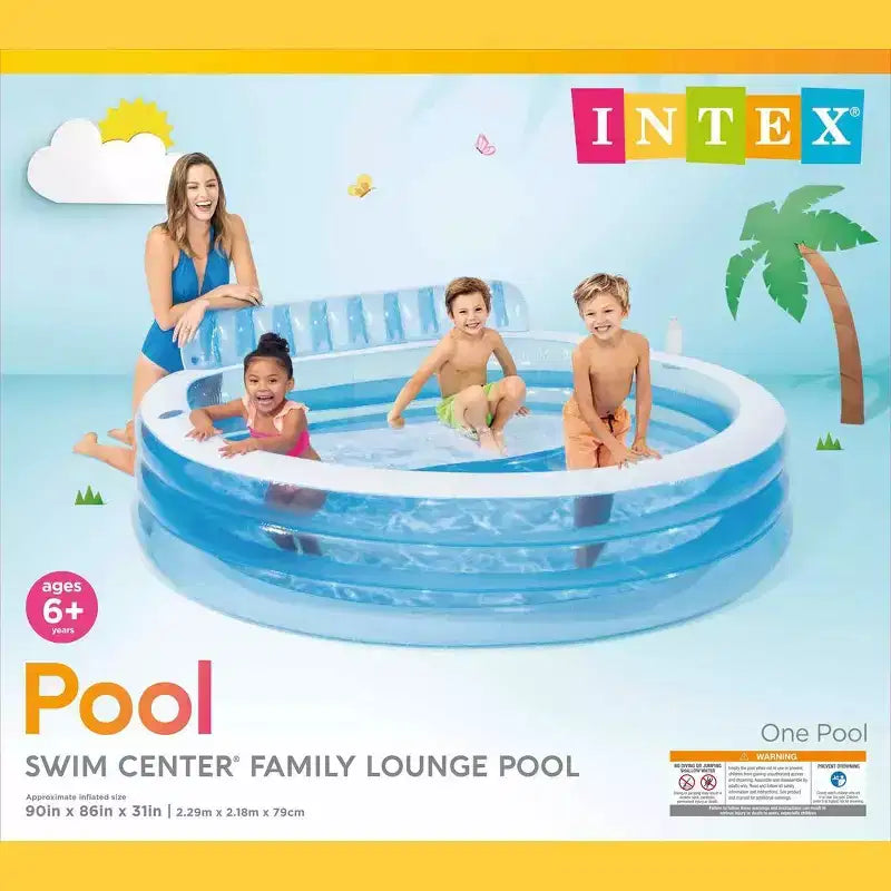 Piscine familiale gonflable Intex Swim Center, 88 X 85 X 30, pour 3 ans et plus