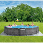 Piscine Intex 5,49m x 1,22m Greywood Prism Frame avec couverture, échelle et pompe