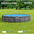 Piscine Intex 5,49m x 1,22m Greywood Prism Frame avec couverture, échelle et pompe