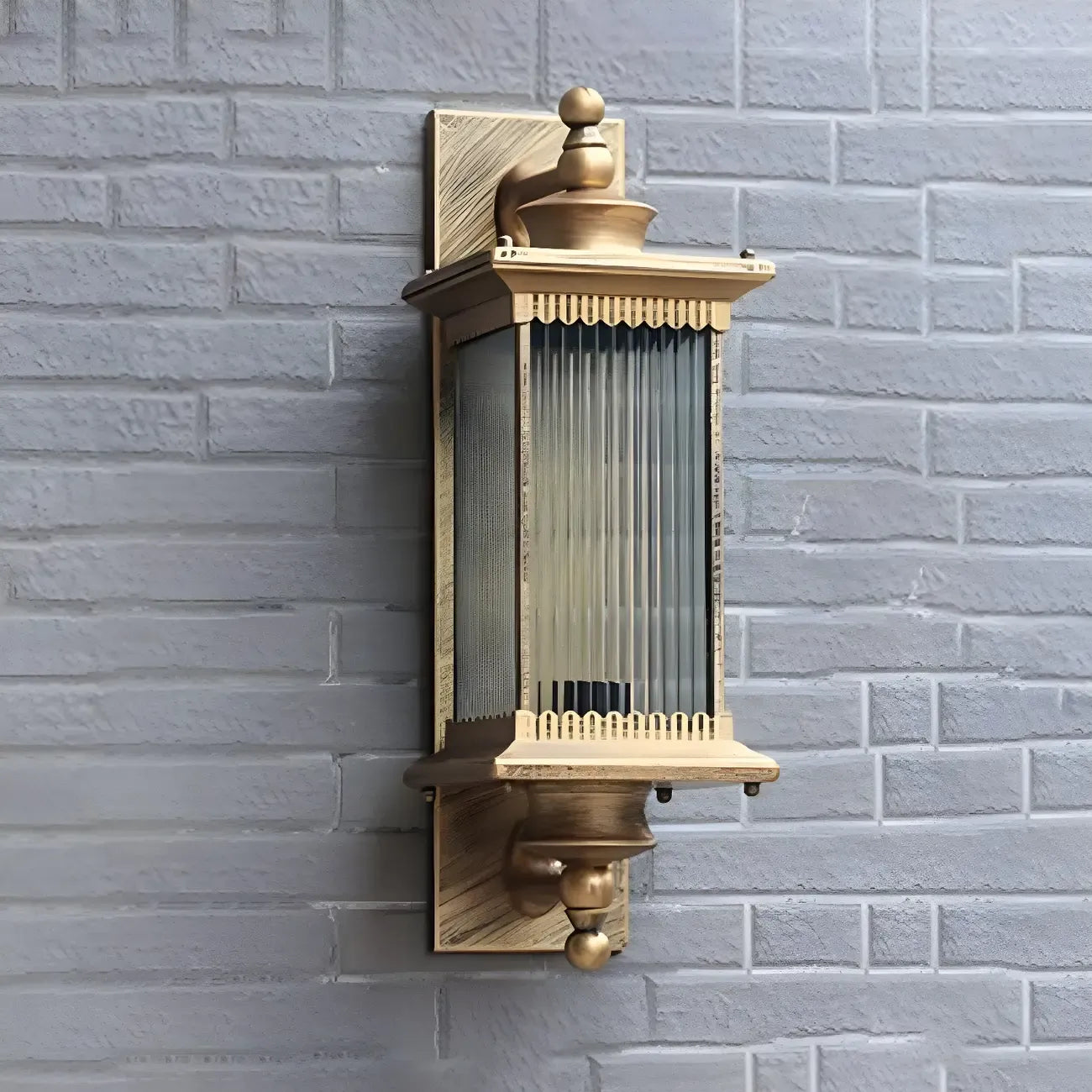 Applique murale d'extérieur moderne avec abat-jour en verre géométrique noir