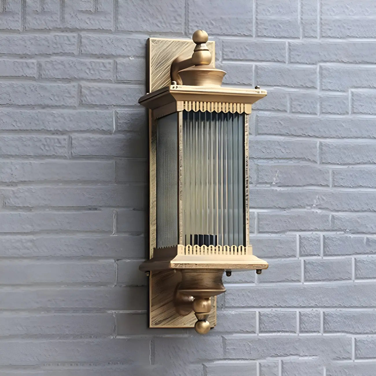 Applique murale d'extérieur moderne avec abat-jour en verre géométrique noir
