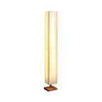 Lampadaire moderne en bois avec colonne et LED 3 couleurs pour salon