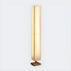 Lampadaire moderne en bois avec colonne et LED 3 couleurs pour salon