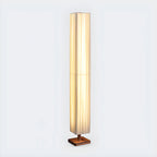 Lampadaire moderne en bois avec colonne et LED 3 couleurs pour salon