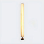 Lampadaire moderne en bois avec colonne et LED 3 couleurs pour salon