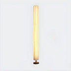 Lampadaire moderne en bois avec colonne et LED 3 couleurs pour salon