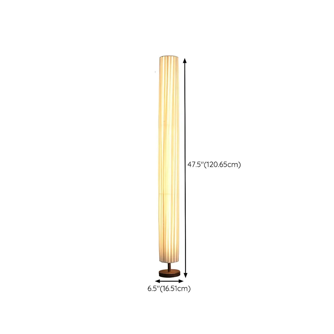 Lampadaire moderne en bois avec colonne et LED 3 couleurs pour salon