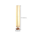 Lampadaire moderne en bois avec colonne et LED 3 couleurs pour salon