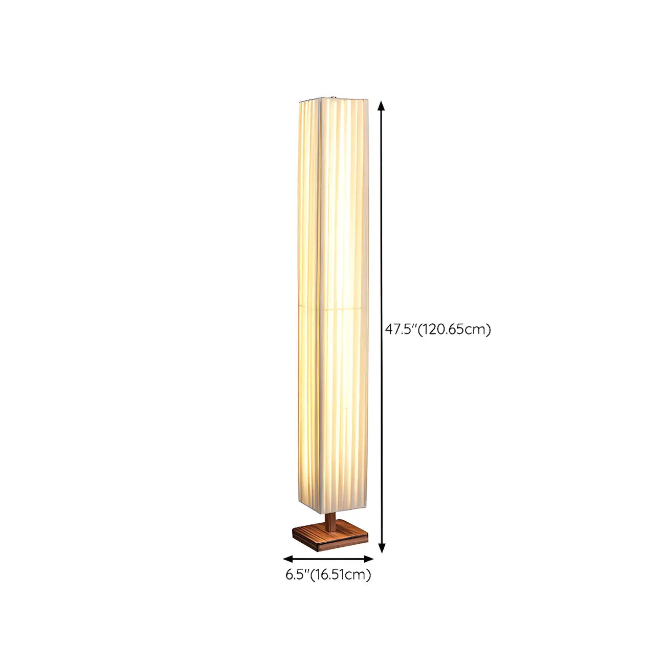 Lampadaire moderne en bois avec colonne et LED 3 couleurs pour salon