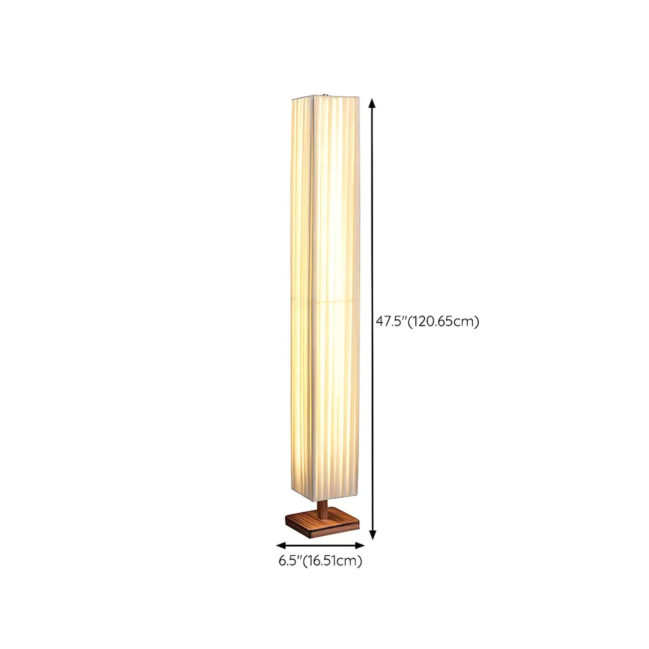 Lampadaire moderne en bois avec colonne et LED 3 couleurs pour salon