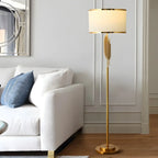 Lampadaire contemporain doré pour salon