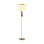 Lampadaire contemporain doré pour salon