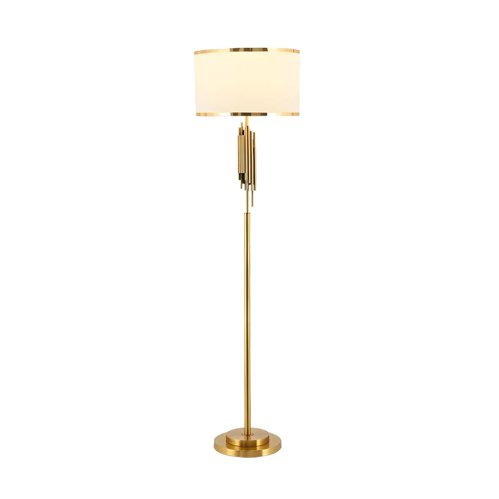 Lampadaire contemporain doré pour salon