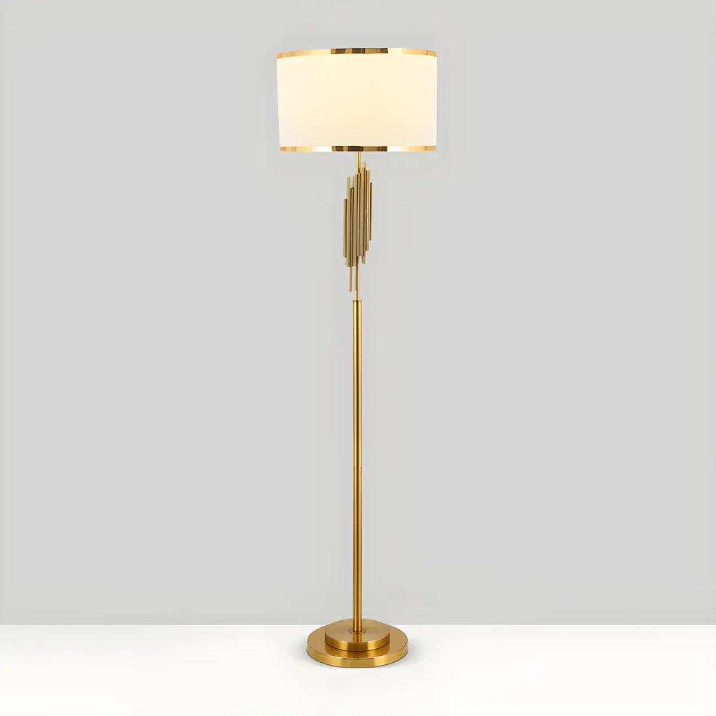 Lampadaire contemporain doré pour salon